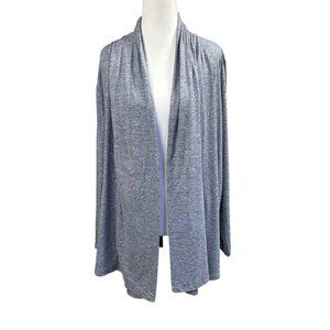NEW Gilli Open Front Heathered Blue Cardigan Sz 1X